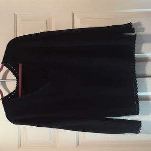 Black V neck sweater